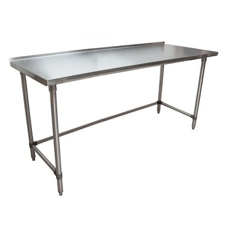 Bk Resources Stainless Steel Work Table, Open Base Plastic Feet 1.5 Riser 72"Wx24"D SVTROB-7224